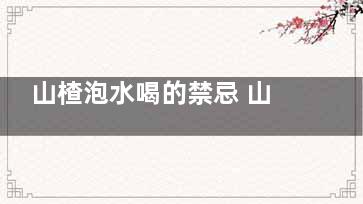 山楂泡水喝的禁忌 山楂泡水喝的副作用,山楂泡水喝吗